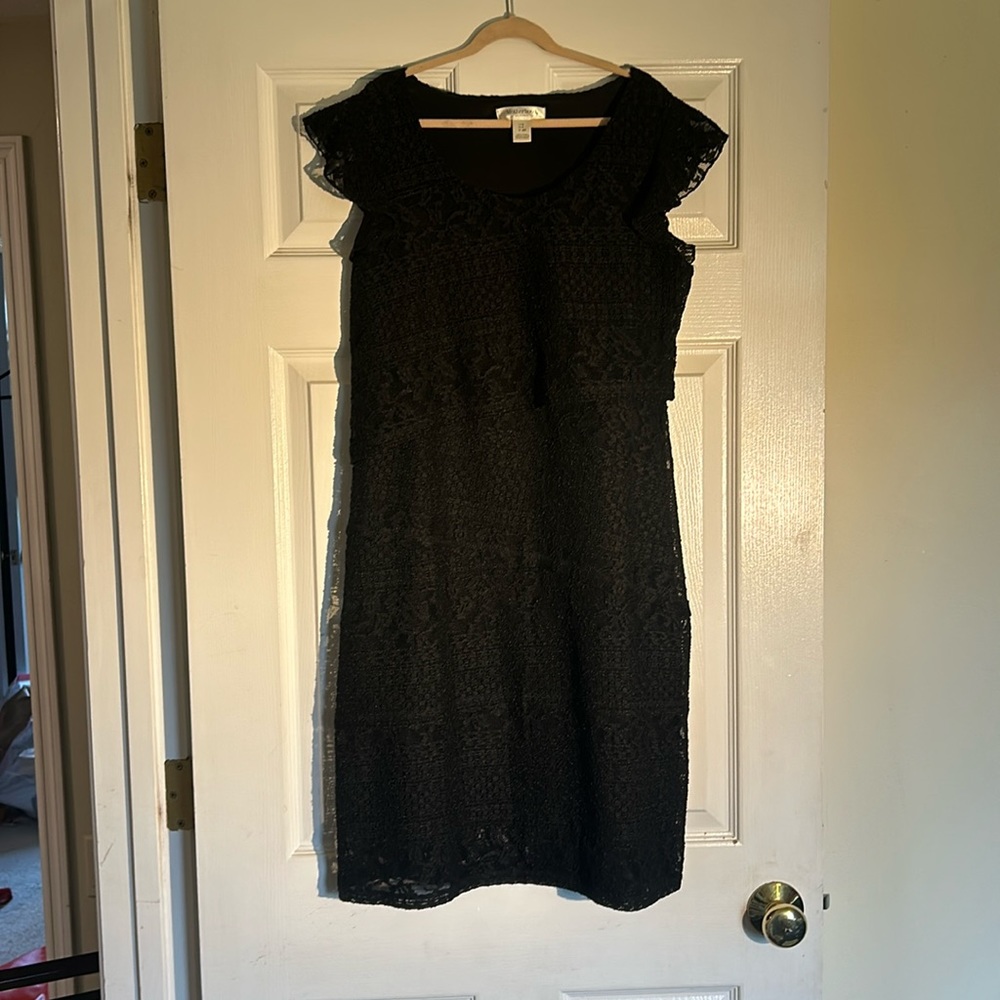Motherhood maternity lace nursing dress